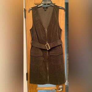 Forever 21 Dark Green V-Neck Dress